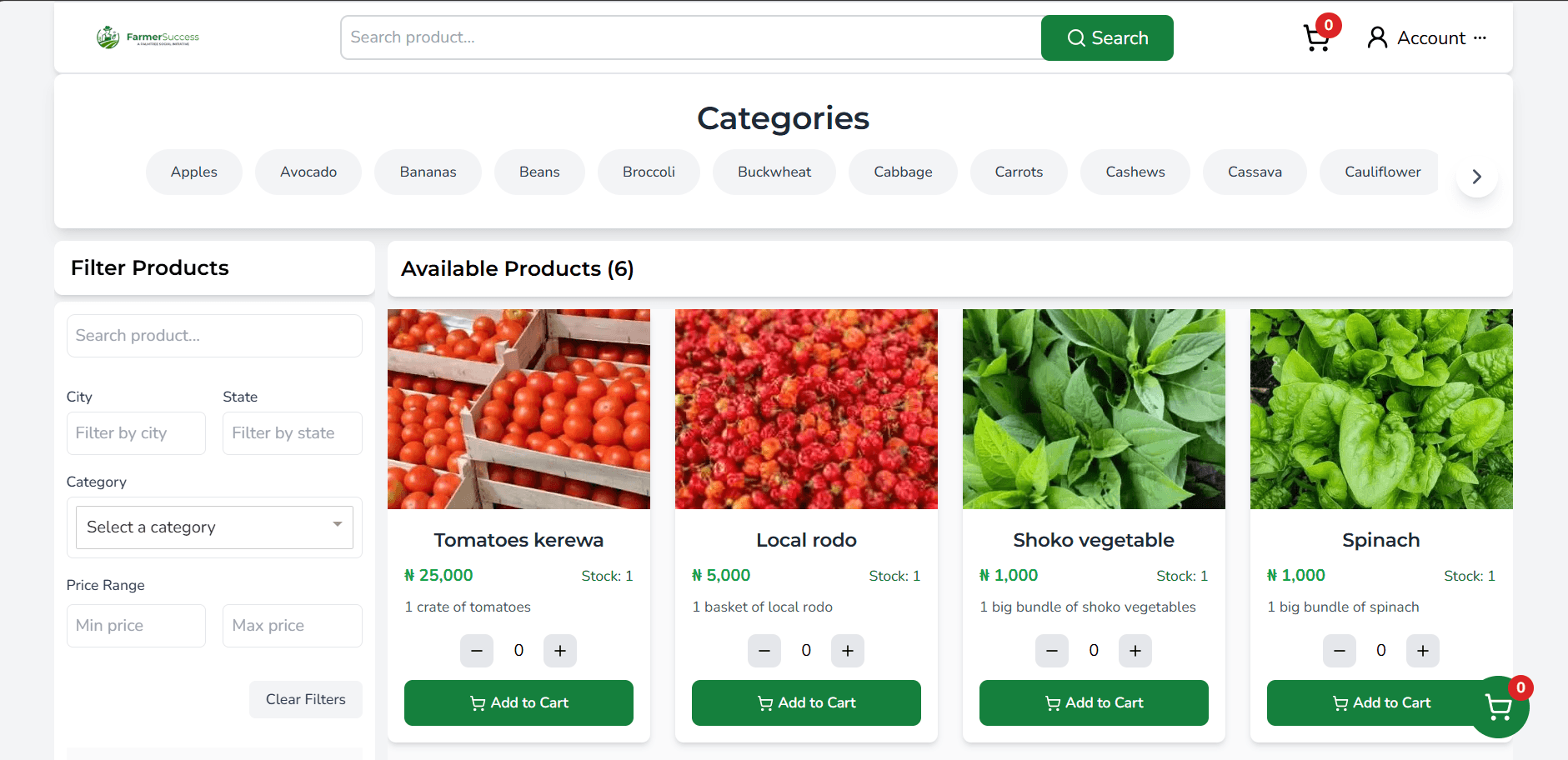 Farmer Success Marketplace